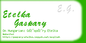 etelka gaspary business card